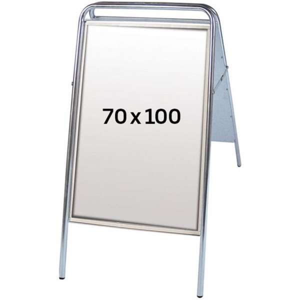 Expo Sign Standard Gadeskilt - 70x100 cm - sølv