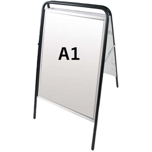 Expo-Schild Standard Gadeskilt - A1 - schwarz