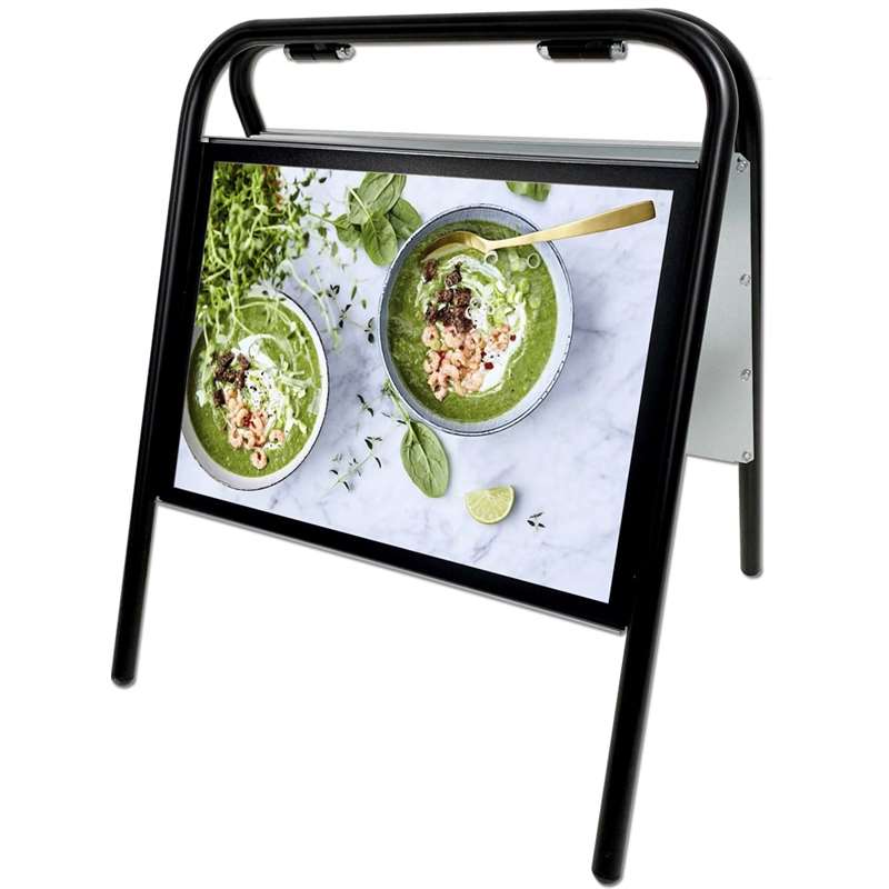 Expo Sign Display Sign, A3 with front plates - black