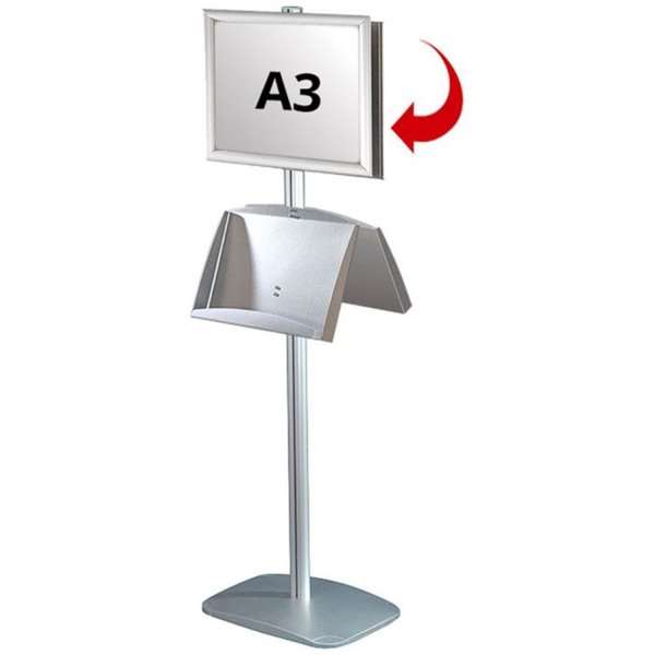 Mini Multi Stander - Dobbeltsidet A3 Klikkramme + A3 Stål Hylle