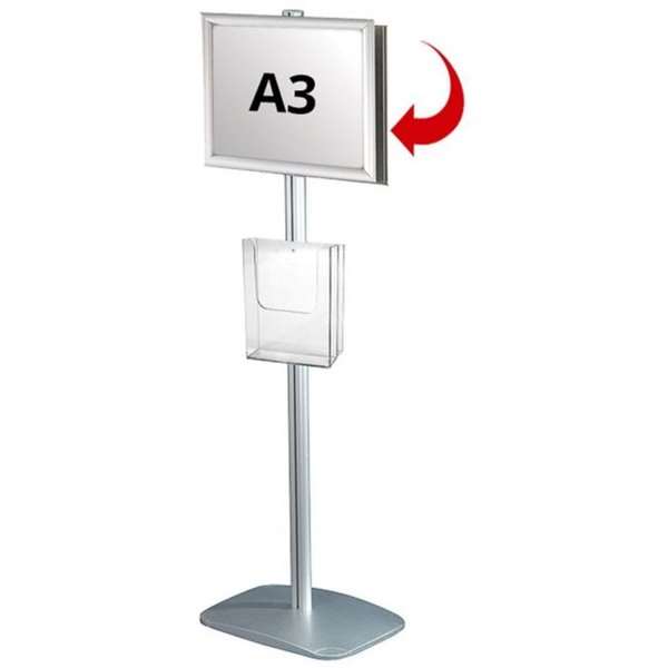 Mini Multi-ställ - Dubbelsidig A3 Klickram + A4 Broschyrhållare