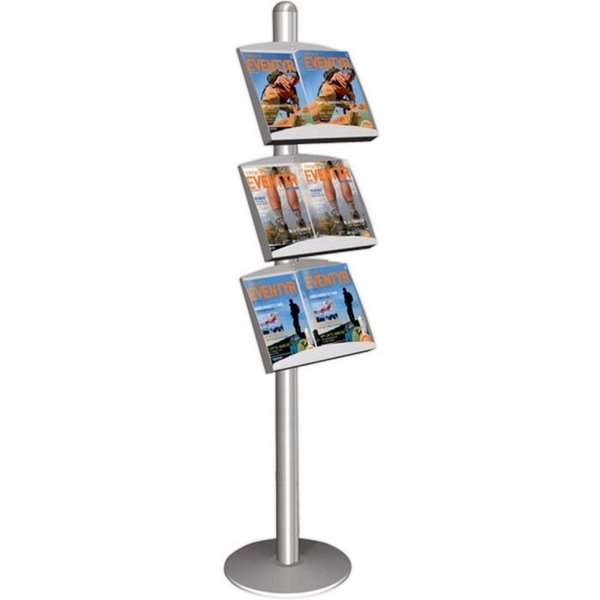Single-sided multi-stand in aluminum - 3xA3 - 29.7x42 cm