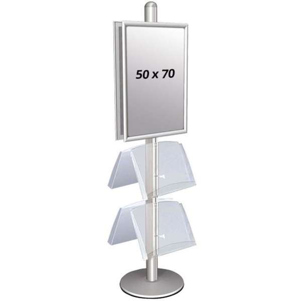 Multi Stander 4 - Dobbeltsidet Med 2 Akrylhyller 25mm 2 x 50x70cm