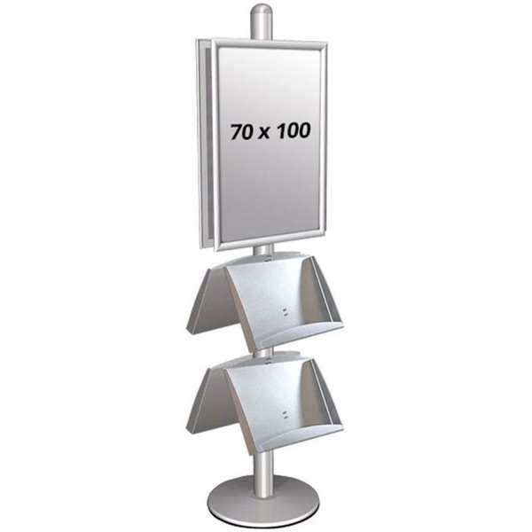 Multi Stander 4 - Dobbeltsidet Med 2 Stålhylder 25mm 2 x 70x100cm