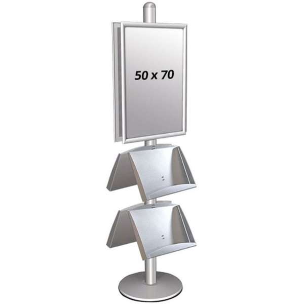 Multi Stander 4 - Dobbeltsidet Med 2 Stålhyller 25mm 2 x 50x70cm