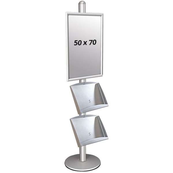 Multi Stander 3 - Enkeltsidet med 2 stålhyller 25mm 1x50x70cm