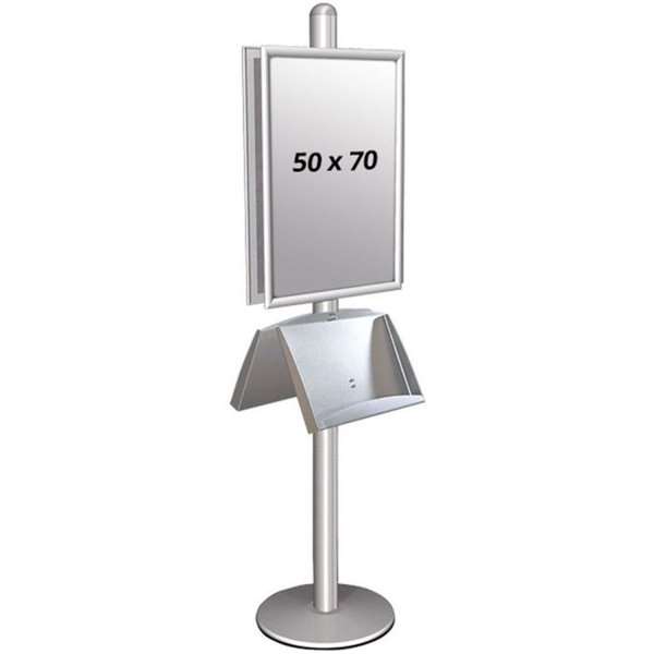 Multi Stander 2 - Dobbeltsidet med Akrylhylde 25mm 2x50x70cm