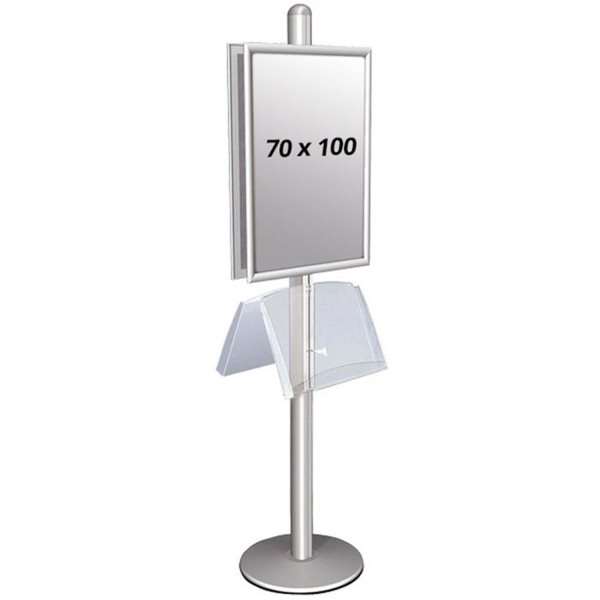 Multi Stander 2 - Dobbeltsidet med stålhylde 25mm 2x70x100cm