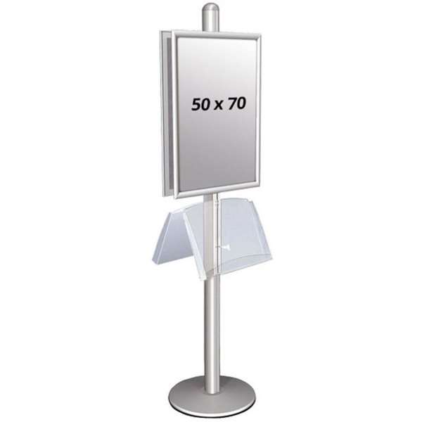 Multi Stander 2 - Dvostranski s kovinsko polico 25mm 2x50x70cm