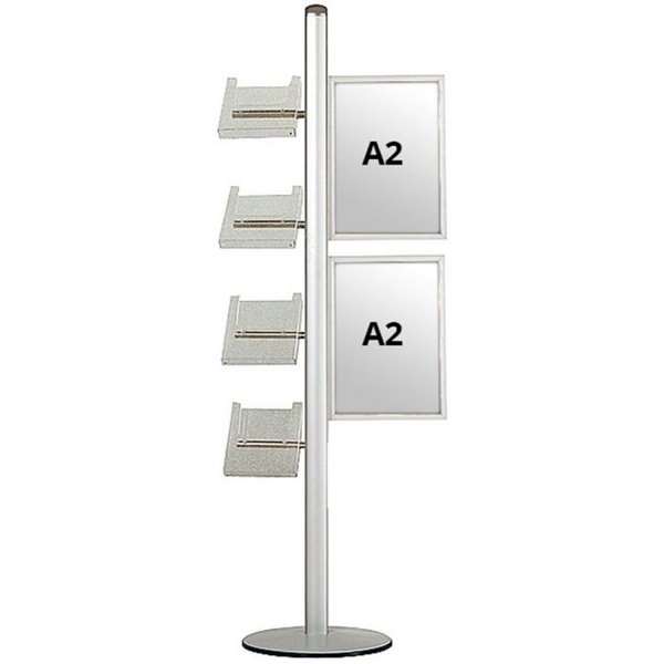 Multi Stander 18 - Jednostronny, 2xA2 Wkładany + 4xA4 Półki
