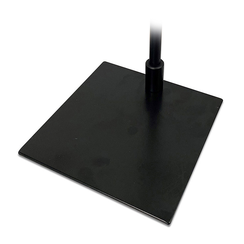 Designstativ, base firkantet 15x15 cm, svart