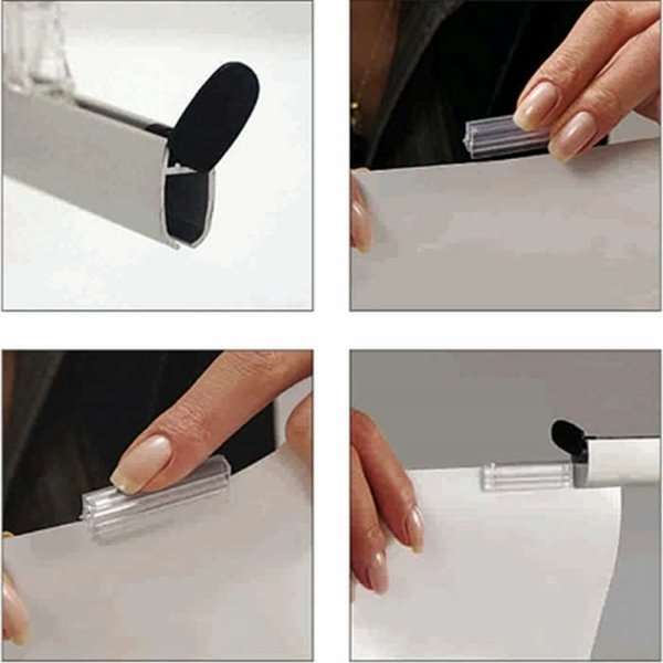 DSI Plast klemprofil 4cm. til Poster Hanger, klar, Model 277
