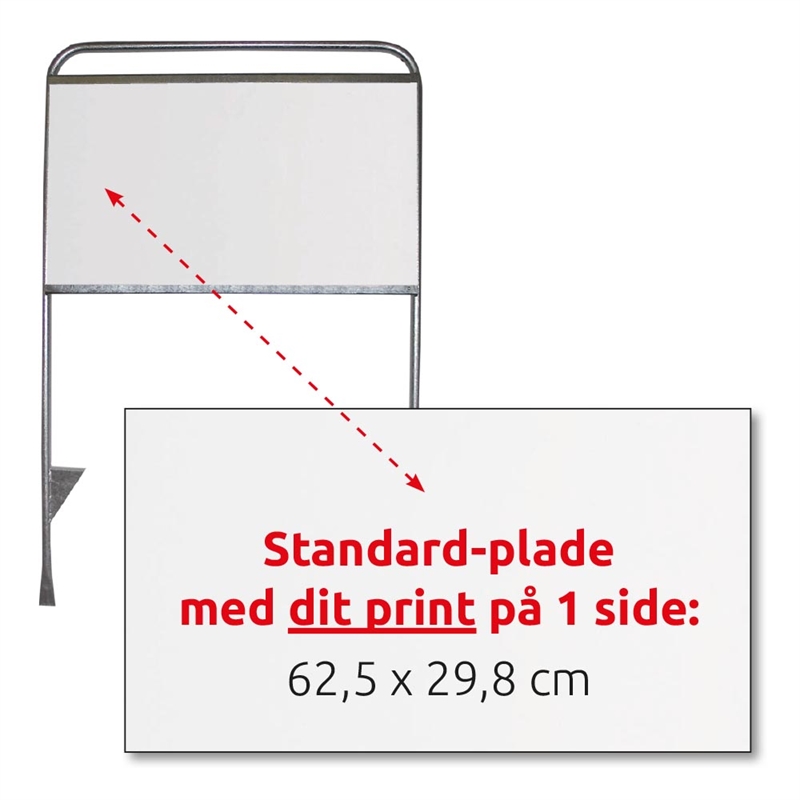 3 mm biały arkusz PS 62,5 x 29,8 cm z jednostronnym nadrukiem do Estate Sign Standard