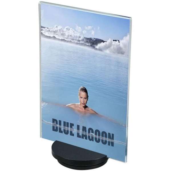 Menu card holder vertical - A5 - 14.8x21 cm - black