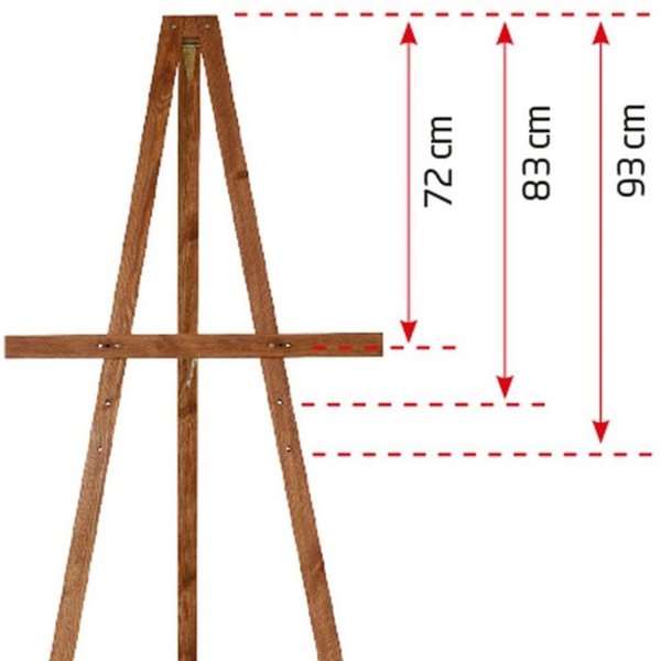 DSI Wooden Stafeli, 165cm. Dark wood, Model 271