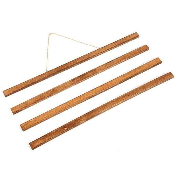 Wieszak na plakat z drewna, ciemny buk. listewka drewniana, magnetyczna - zestaw 40 cm