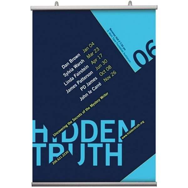 Poster-Hanger Profil Doppelt, Plakathänger mit 20mm Aluminium Plakatschienen - 85cm (A0)