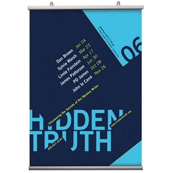 Poster-Hanger Profile Double, plakátový závěs s 20mm hliníkovými lištami pro plakáty - 70cm (B1)