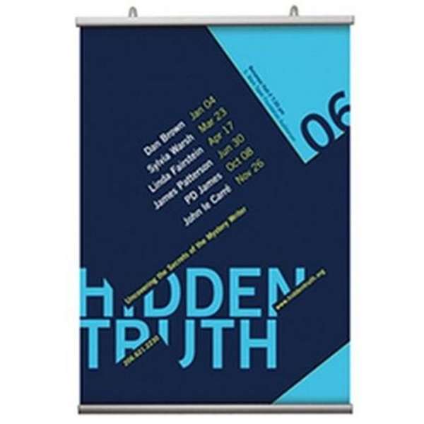 Poster-Hanger Profile Double, plakátový věšák s 20mm hliníkovými lištami na plakáty - 30cm (A3)