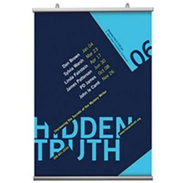 Poster-Hanger Profil Dvojitý, držák na plakát s 20mm hliníkovými plakátovými lištami - 21cm (A4)