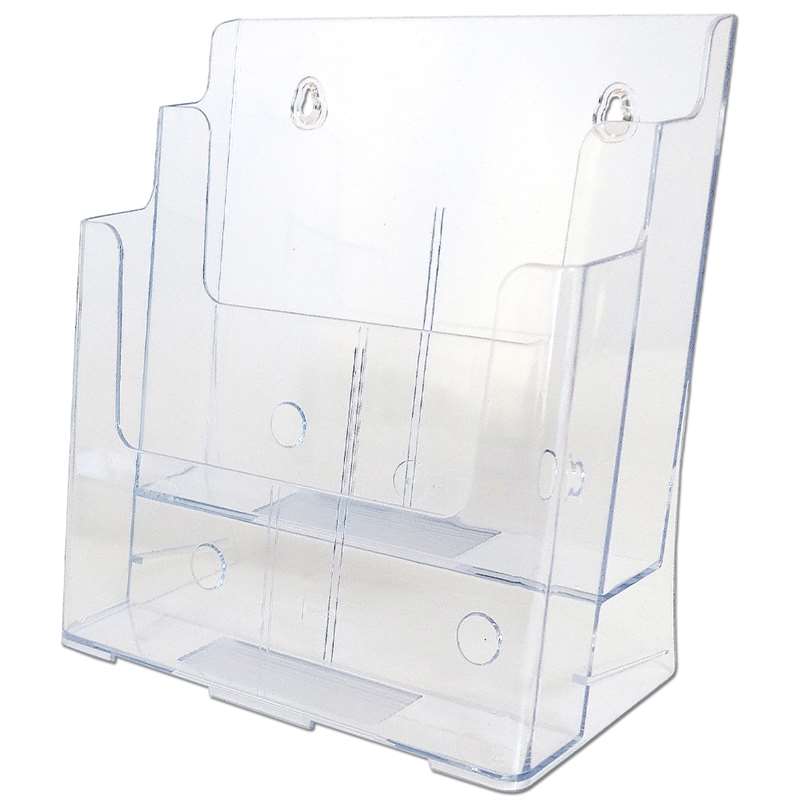DSI Bord & Vægdispenser, akrylbrochureholder - 2 x A4, Model 1210