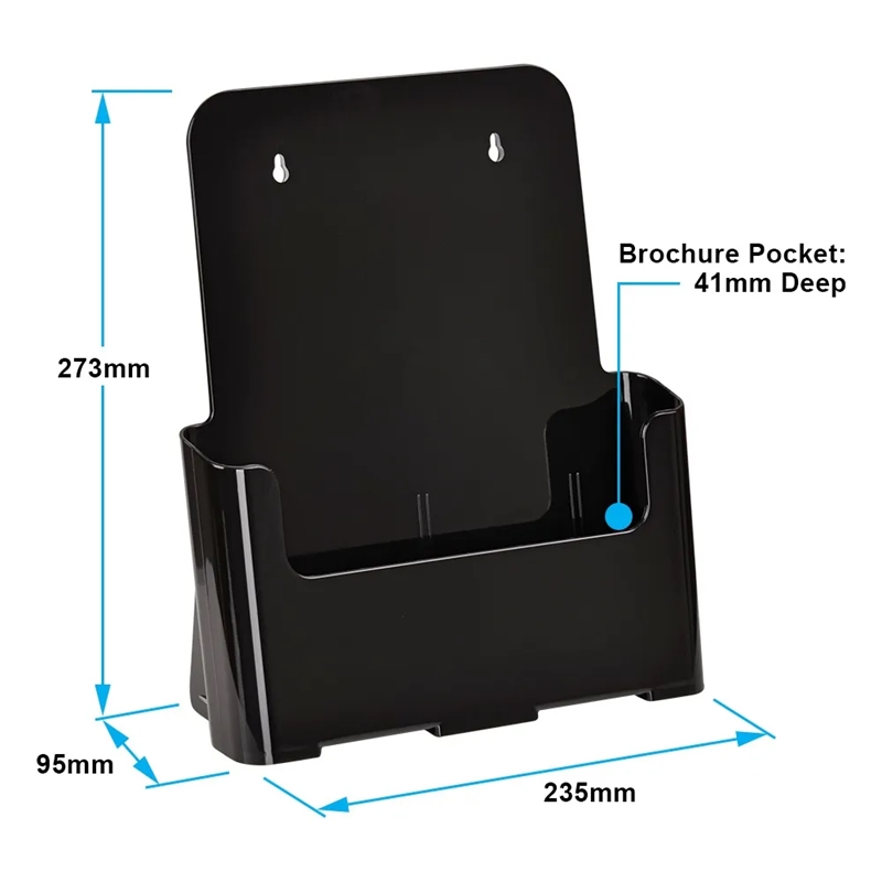 DSI Table & Wall Dispenser, A4 akrylholder, sort, Model 1210