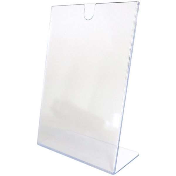 L - Menu card holder A4, with insert at top - single