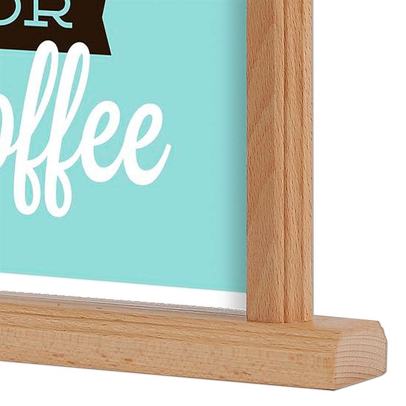 DSI Wooden Menuholder, med akrylholder A4 - lyst træ, Model 1243