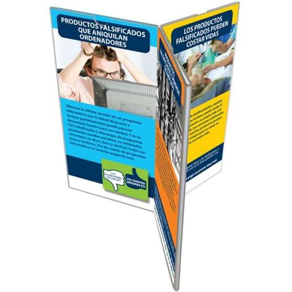 Cross Menu card holder vertical, x3 - 6 x M65