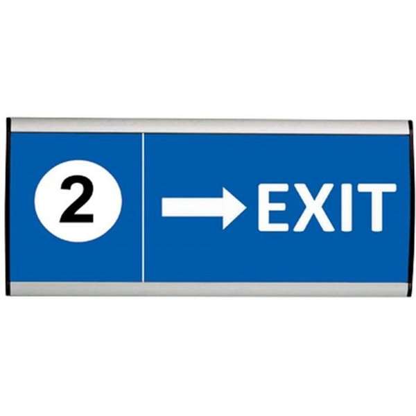 Deurbord/wandbord voor systematisering, zilver - 10,5x30cm