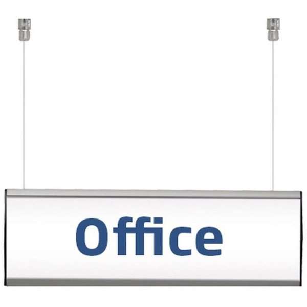 Doppelseitiges Hängeschild, 1 Lage - 50x10.5 cm