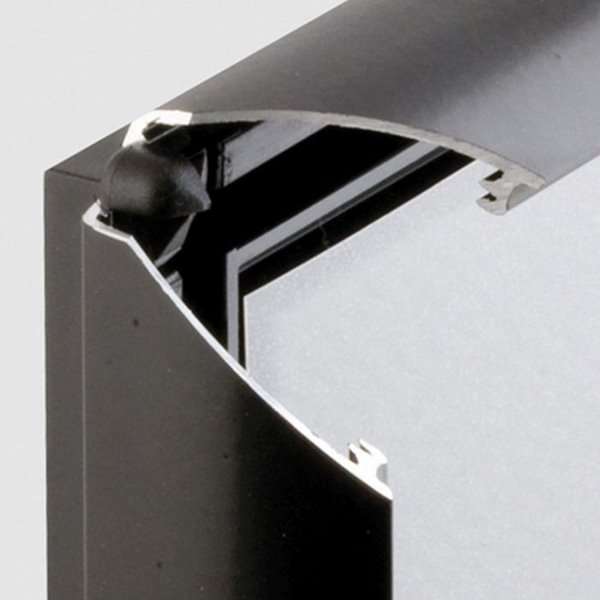 DSI Opti Klikramme med 25mm aluminium profil, sort - A4, Model 233