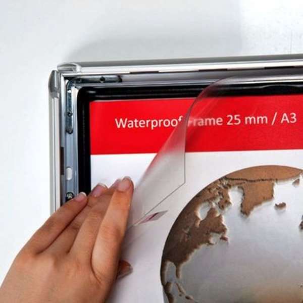 DSI Watersafe Klikramme med 25mm aluminium profil, sølv - A2, Model 226
