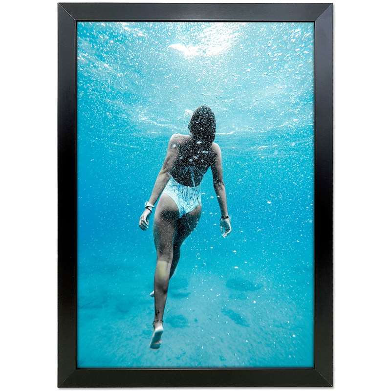 Rám klik s 20mm hliníkovým plochým profilem, černý - 50 x 70 cm
