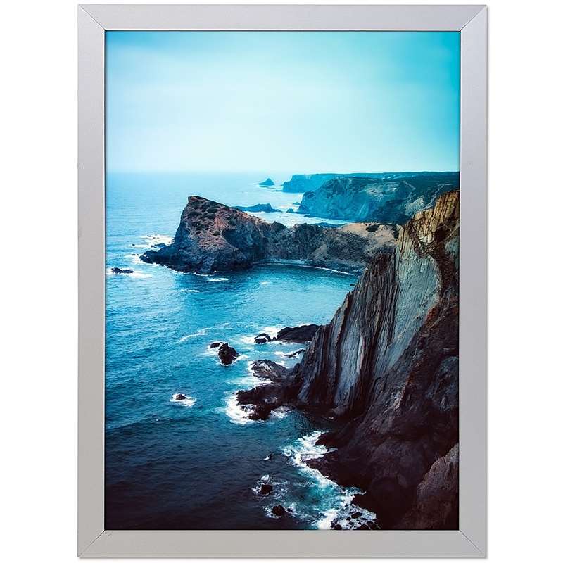 Klickrahmen mit 20 mm Aluminium-Flachprofil, silber - A4
