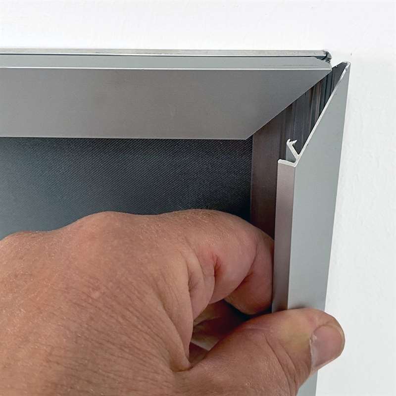 DSI Klikramme med 20mm aluminium fladprofil, sølv - A2, Model 225