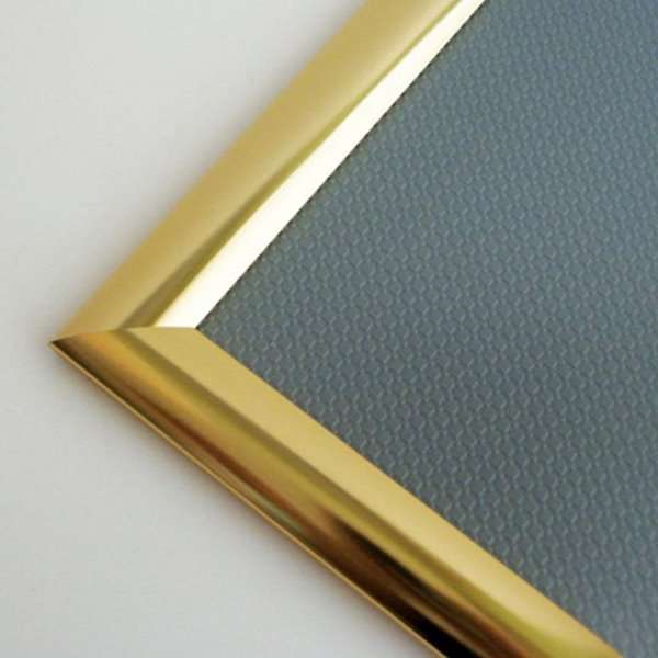 DSI Klikramme med 25mm aluminium profil, guldpoleret - 70 x 100 cm, Model 218