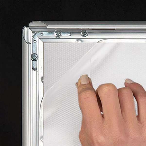 DSI Klikramme med 25mm aluminium profil, krom - A3, Model 212