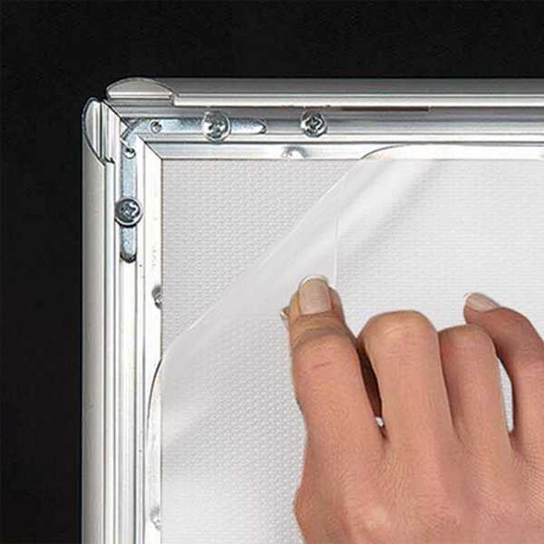 DSI Klikramme med 25mm aluminium profil, sølv - 70 x 100 cm, Model 202