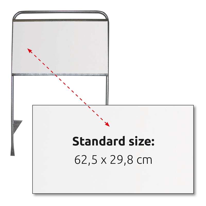 Large plate for Estate Sign Standard - 62.5 x 29.8 cm