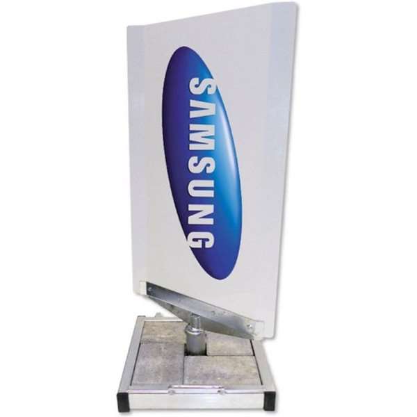 Udendørs Spin-Sign Gadeskilt - 40x79 cm - hvid