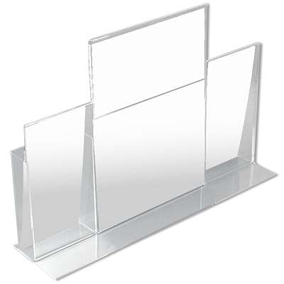 DSI T-menukortholder med holder til m65 brochurer vertikal - A4 - 21x29.7 cm, Model 1222