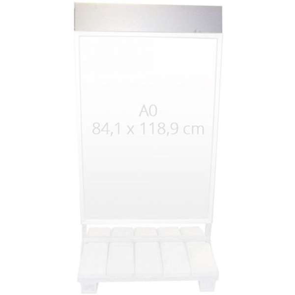 DSI Logo top til Heavy Outdoor Betonstander Gadeskilt - A0, Model 137