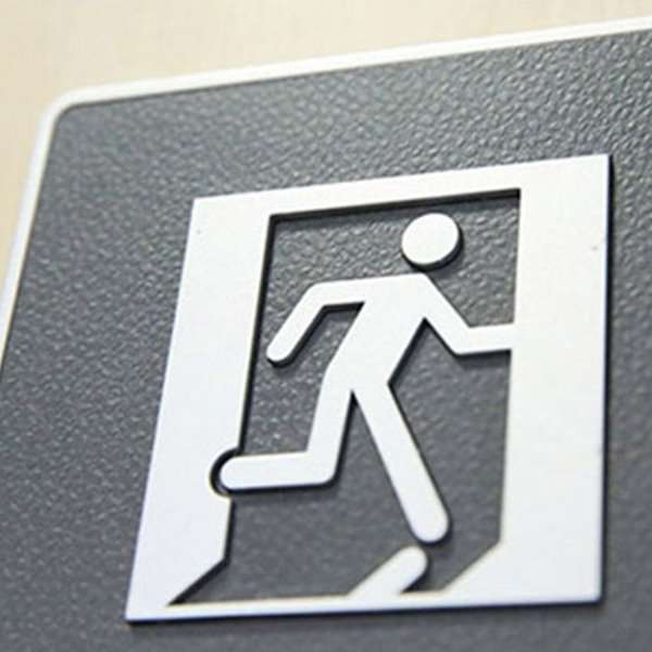 DSI Icon Dørskilt Med Blindeskrift - Exit, Model 1174
