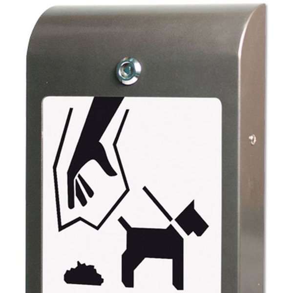 DSI Hundepose dispenser med A4 infodisplay - grå, Model 1130