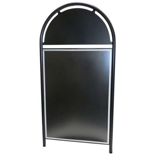Top for Gothic Circle Street Sign with Logo Plate, Black - 50x70cm