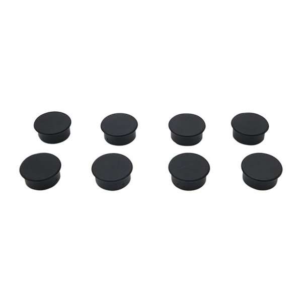 Magnets for whiteboards and steel boards, 8 pcs black