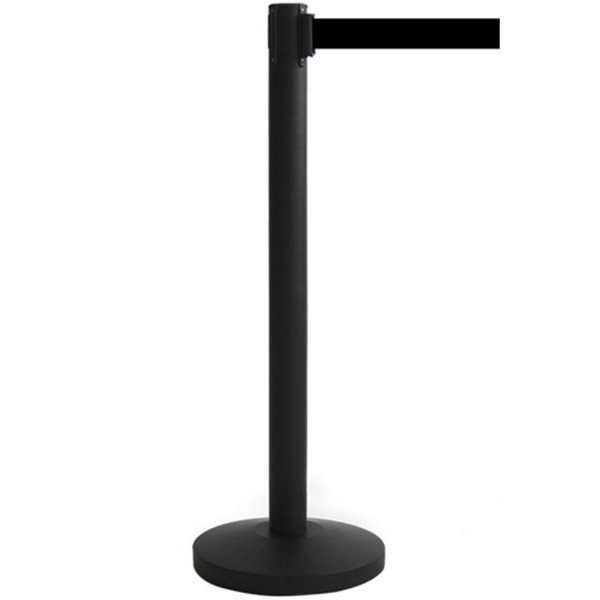 DSI Sort Afspærringsstolpe - 1 Stander med 3 meter sort bånd, Model 1071