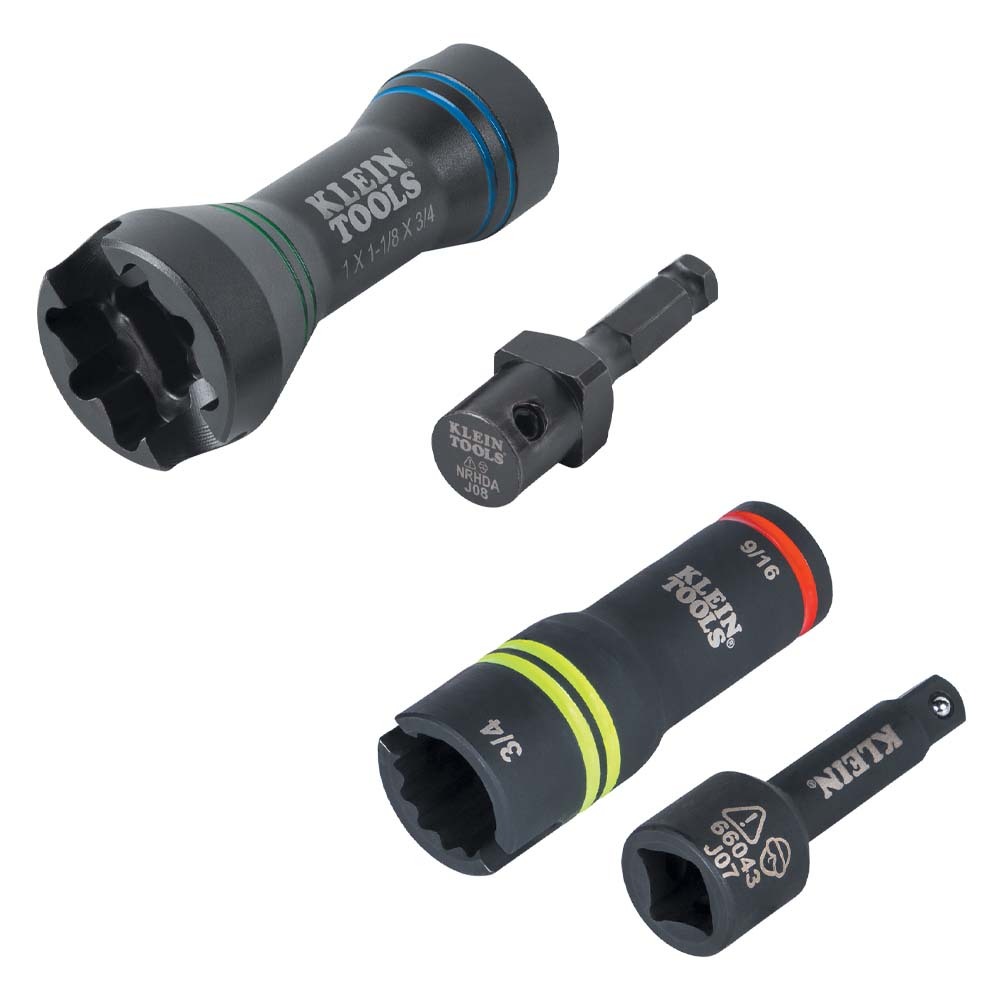 Socket Set Mini Impact 4 Piece Utility SAE