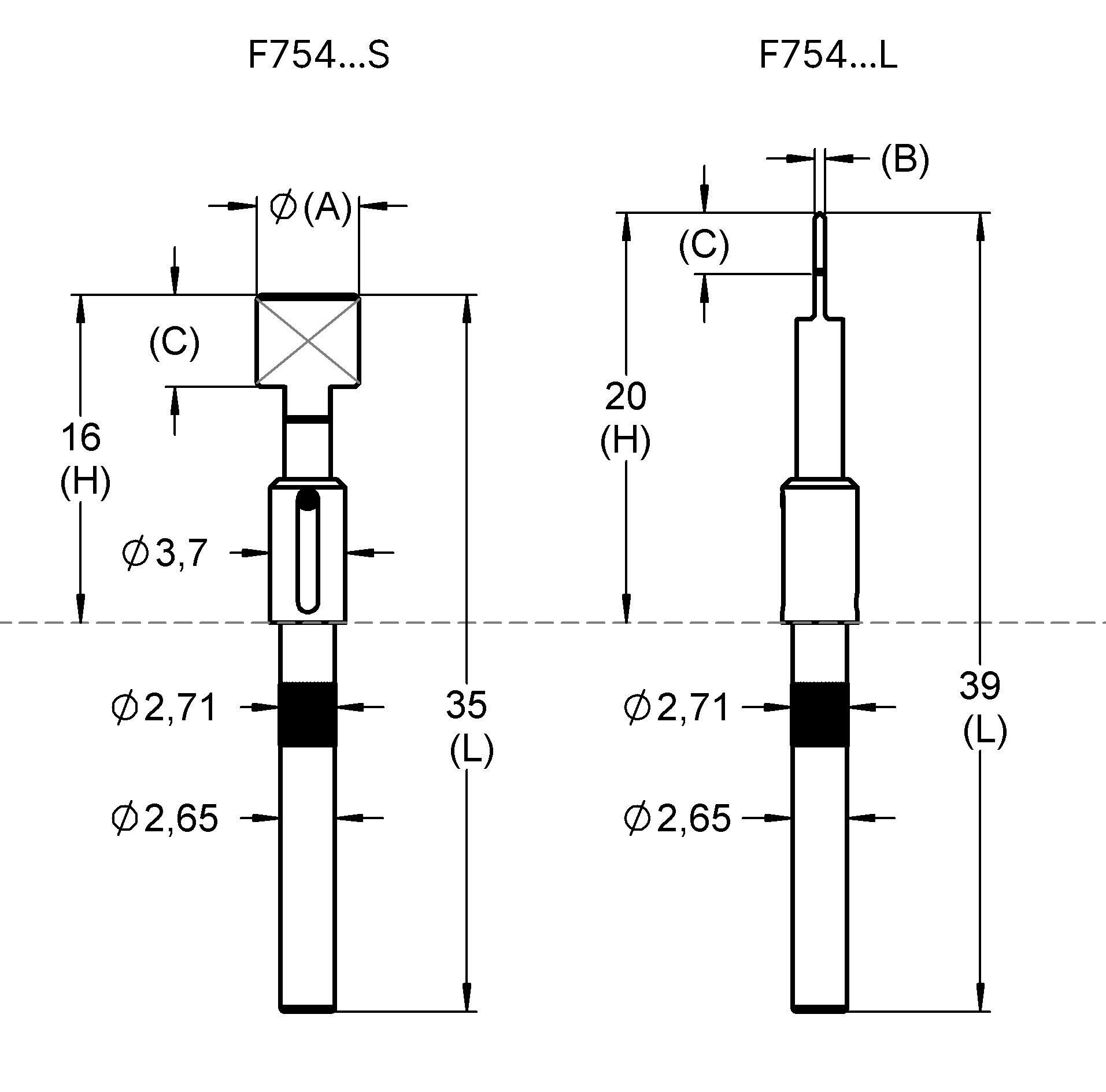 F75484B0002G150S 제품군 도면